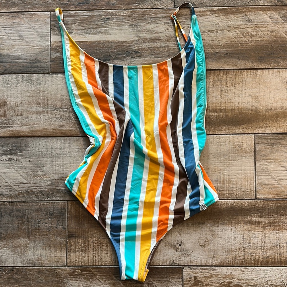 Rhythm. Multi Colored Striped One Piece‎ size XL